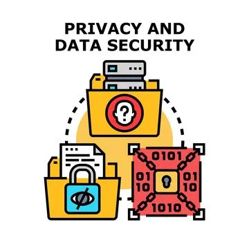 Enhancing digital privacy and data security concept イラスト素材