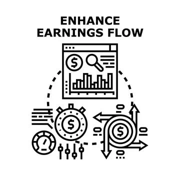 Enhancing earnings flow process for revenue growth イラスト素材