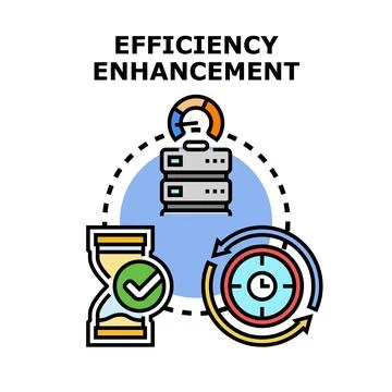 Enhancing efficiency optimizing data and time management Stock Illustration