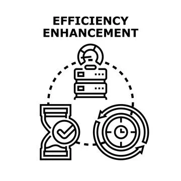 Enhancing efficiency optimizing data and time management Stock Illustration