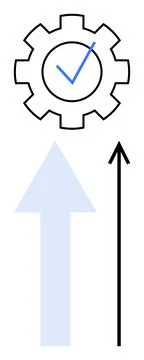 Enhancing Efficiency Through Innovation A Symbol of Progress and Success Illustrazione stock