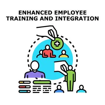 Enhancing employee training and integration for team development Stock Illustration
