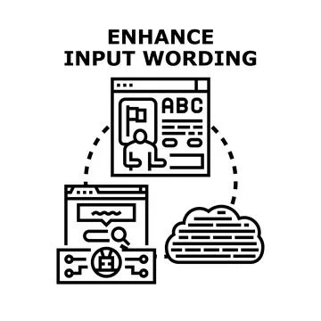 Enhancing input wording for improved content generation 库存插图