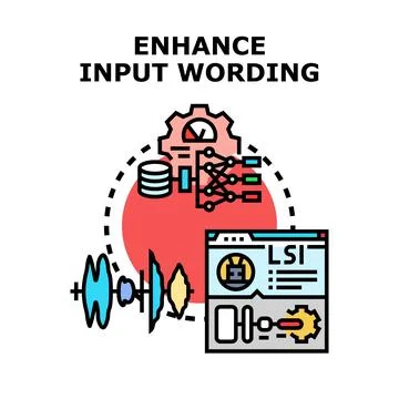 Enhancing input wording process for natural language processing Stock Illustration