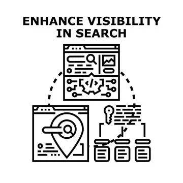 Enhancing online visibility in search engine results イラスト素材