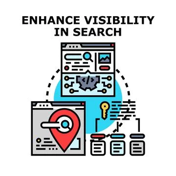 Enhancing online visibility in search engine results Stock Illustration