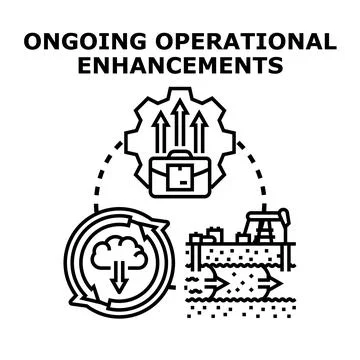 Enhancing operational efficiency and resource management processes Stock Illustration