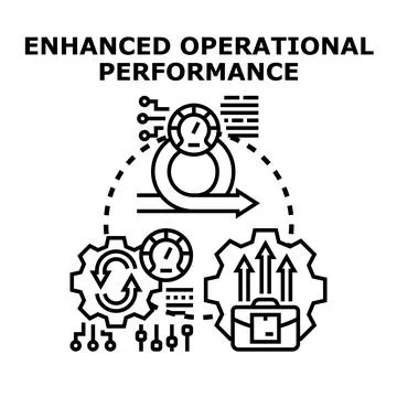 Enhancing operational performance with business efficiency and strategy イラスト素材