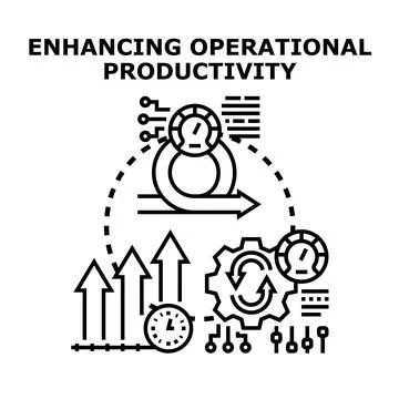 Enhancing operational productivity concept vector illustration イラスト素材