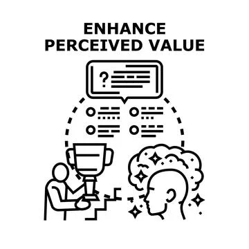 Enhancing perceived value concept vector illustration Stock Illustration