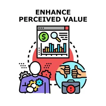 Enhancing perceived value through strategic marketing and consumer opinion Stock Illustration