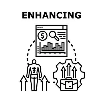 Enhancing personal growth, business development, and financial performance Stock Illustration