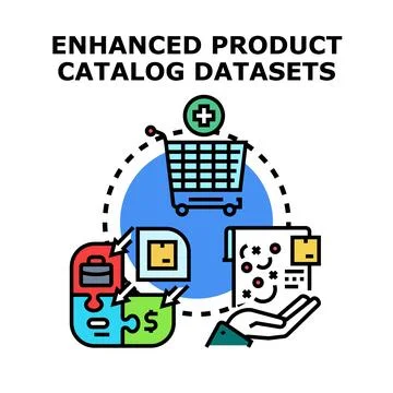 Enhancing product catalog data management with digital information Stock Illustration