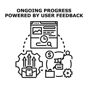 Enhancing product development with user feedback loop Stock Illustration