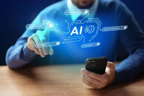Enhancing productivity with AI tools for text analysis and programming 库存照片