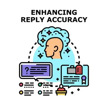 Enhancing reply accuracy for information processing vector art イラスト素材