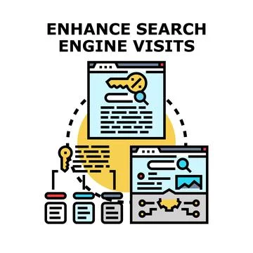 Enhancing search engine visits for online business success Stock-Illustration