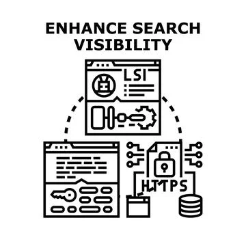 Enhancing search visibility through seo strategy and website optimization Stockillustratie