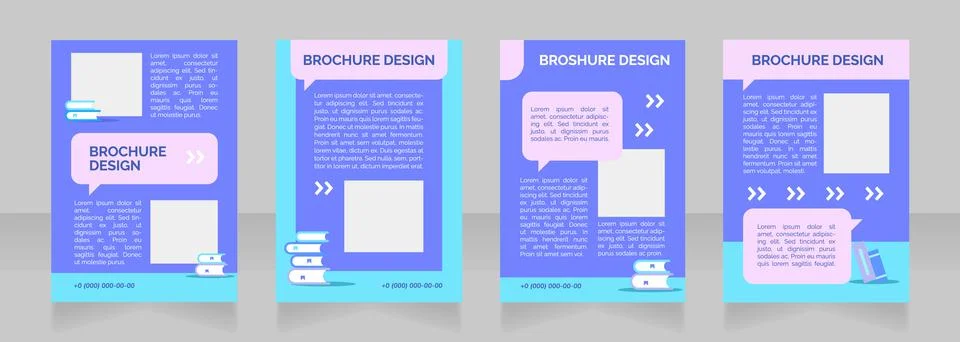 Enhancing student academic performance blank brochure layout design Stock Illustration