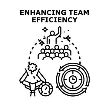 Enhancing team efficiency business improvement concept 스톡 일러스트