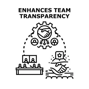 Enhancing team transparency and collaboration in business processes Stock Illustration