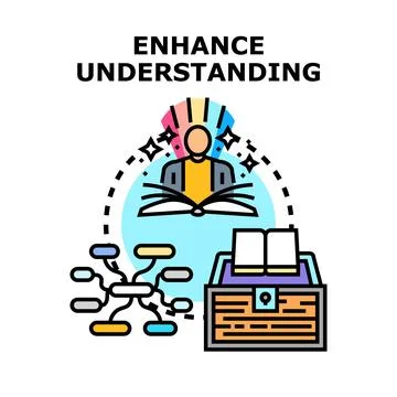 Enhancing understanding and knowledge through learning process Illustrazione stock