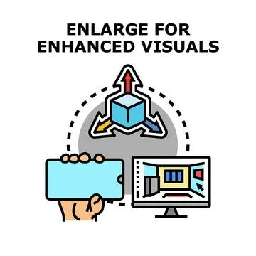 Enhancing virtual reality experience with digital devices Stock Illustration