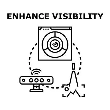 Enhancing visibility concept for data and augmented reality Illustrazione stock