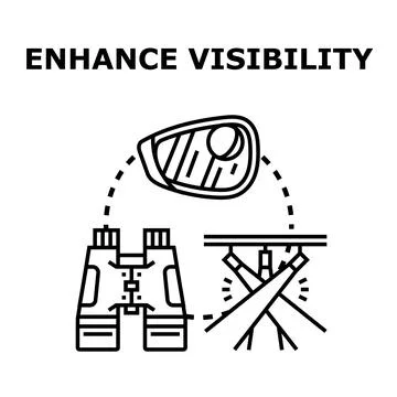 Enhancing visibility concept with optical devices illustration Stock Illustration