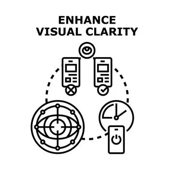 Enhancing visual clarity concept vector illustration Stockillustratie