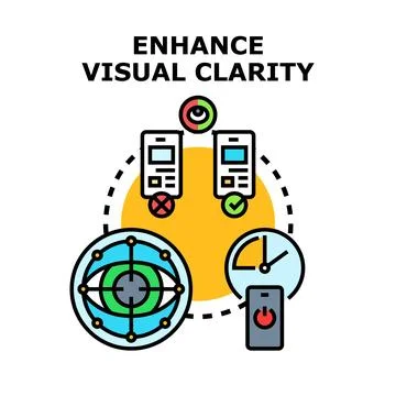 Enhancing visual clarity concept vector illustration Stock Illustration
