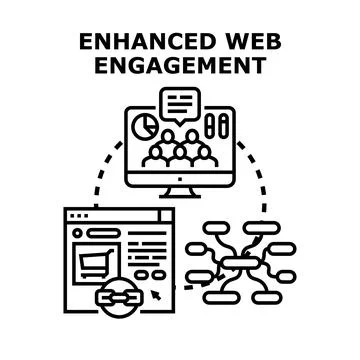 Enhancing web engagement through digital marketing strategy 스톡 일러스트