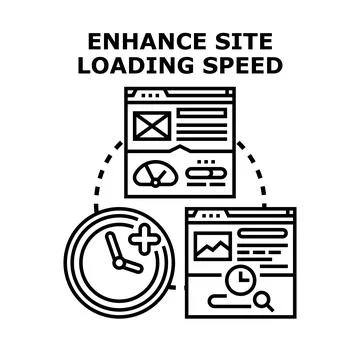 Enhancing website loading speed for digital optimization イラスト素材