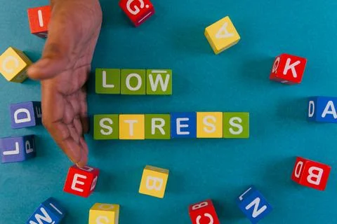 Enhancing well being using colorful building blocks Stock Photos