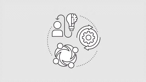 Enhancing workplace alignment animated line concept icon set Stock Footage 346716152