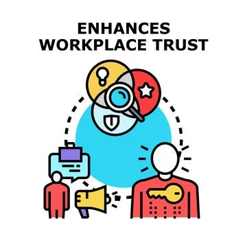 Enhancing workplace trust with effective communication and collaboration Stock Illustration