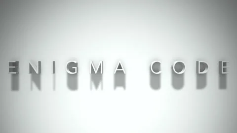 Enigma code 3D title animation with shadows on a white background 库存影片 297274548