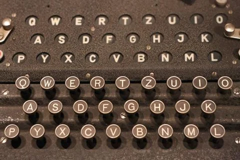 Enigma Keyboard Enigma German Coding Machine Keyboard Buttons Copyright: x... Stock Photos