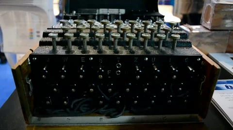Enigma machine under processing, encrypting equipment diversity. Stock Footage 42106402