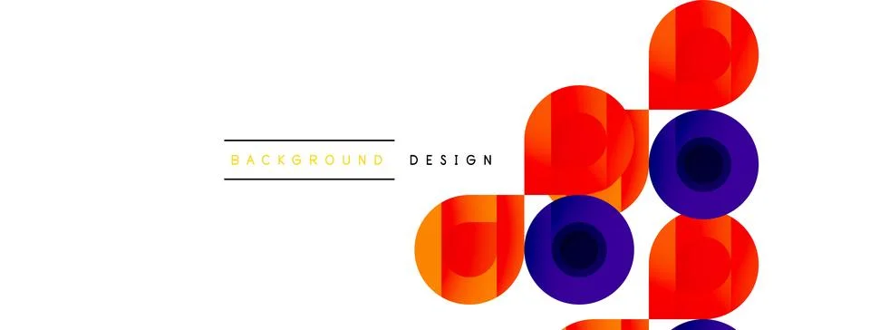 Enigmatic Circles - Captivating Vector Geometric Background, Unveiling the Stock Illustration