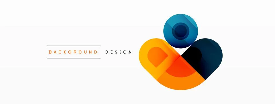 Enigmatic Circles - Captivating Vector Geometric Background, Unveiling the Stock Illustration