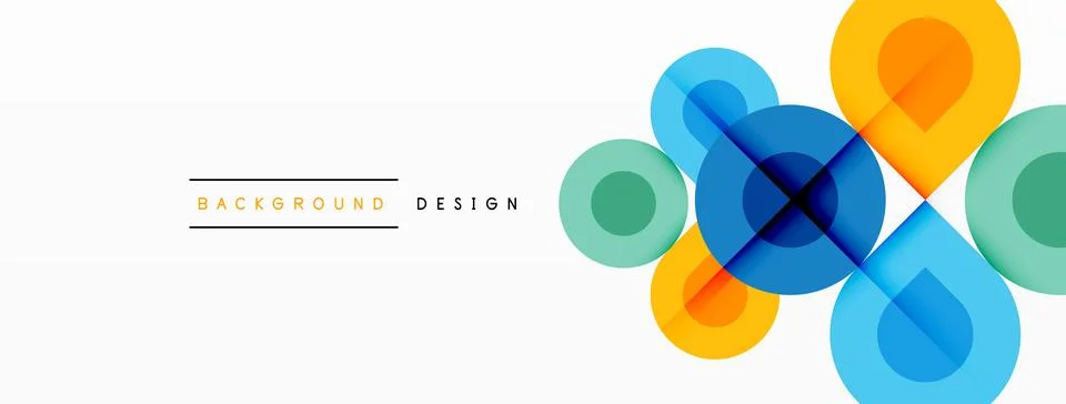 Enigmatic Circles - Captivating Vector Geometric Background, Unveiling the Stock Illustration