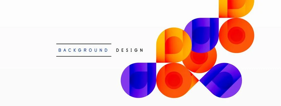 Enigmatic Circles - Captivating Vector Geometric Background, Unveiling the Stock Illustration