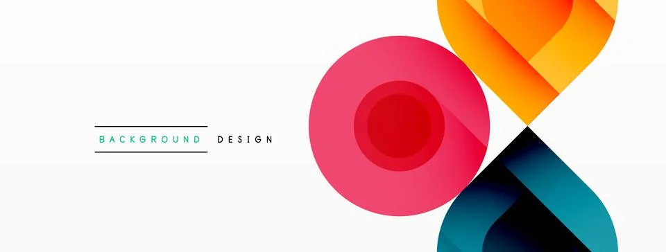 Enigmatic Circles - Captivating Vector Geometric Background, Unveiling the Stock Illustration