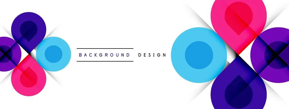Enigmatic Circles - Captivating Vector Geometric Background, Unveiling the Stock Illustration