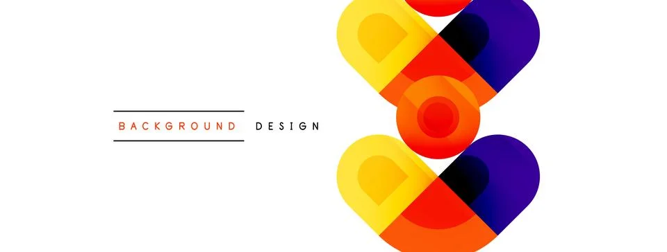 Enigmatic Circles - Captivating Vector Geometric Background, Unveiling the Stock Illustration