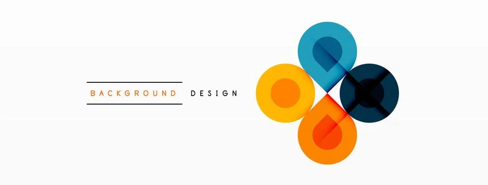 Enigmatic Circles - Captivating Vector Geometric Background, Unveiling the Stock Illustration