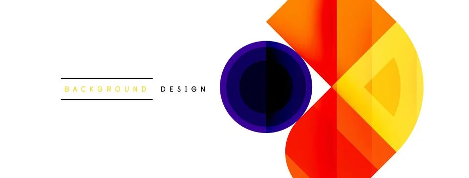 Enigmatic Circles - Captivating Vector Geometric Background, Unveiling the Stock Illustration