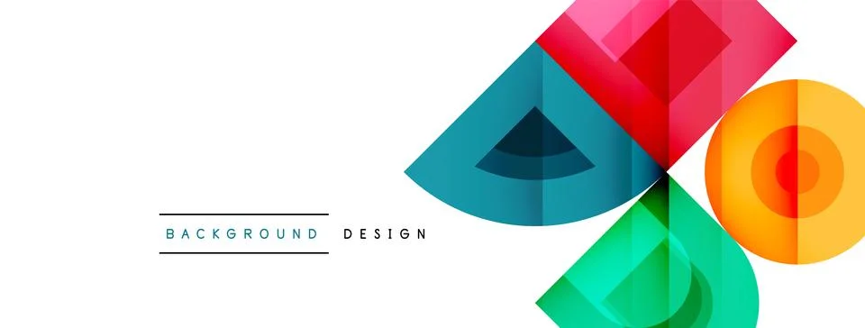 Enigmatic Circles - Captivating Vector Geometric Background, Unveiling the Stock Illustration