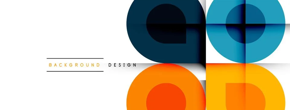 Enigmatic Circles - Captivating Vector Geometric Background, Unveiling the Stock Illustration